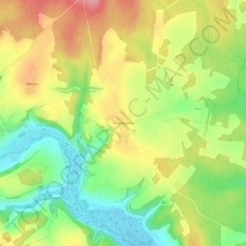 Topografische Karte Fontenailles, Höhe, Relief