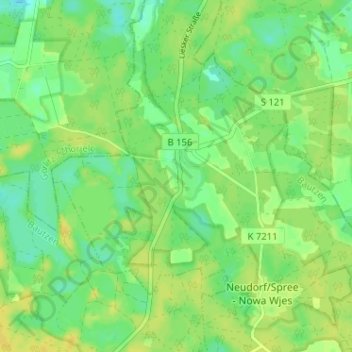 Topografische Karte Lieske, Höhe, Relief