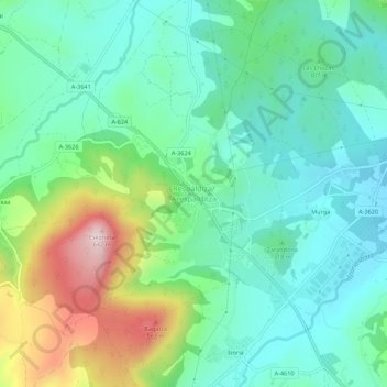 Topografische Karte Respaldiza, Höhe, Relief