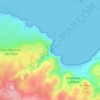 Topografische Karte Port Racine, Höhe, Relief