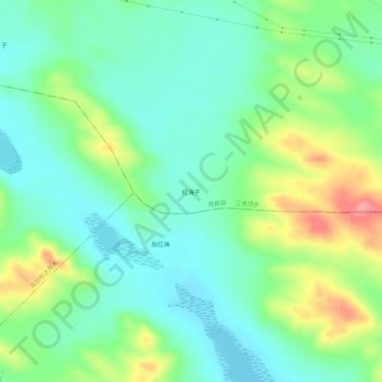 Topografische Karte 红海子, Höhe, Relief