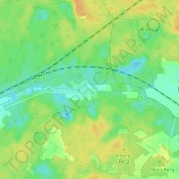 Topografische Karte Rehain, Höhe, Relief