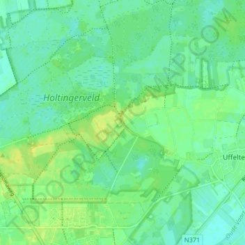 Topografische Karte Holtinge, Höhe, Relief