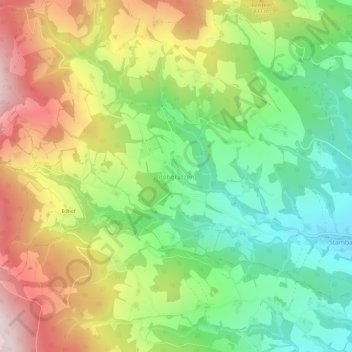 Topografische Karte Pongratzen, Höhe, Relief