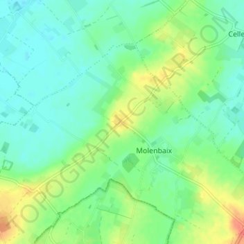 Topografische Karte Butor, Höhe, Relief