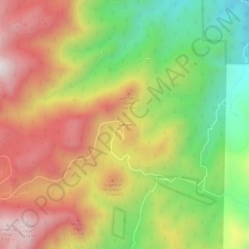 Topografische Karte Duffield, Höhe, Relief