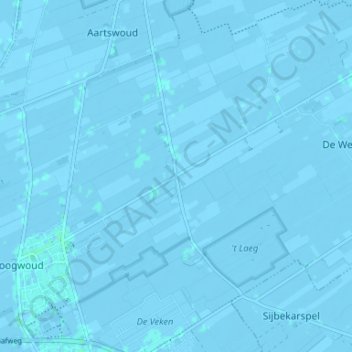 Topografische Karte Gouwe, Höhe, Relief