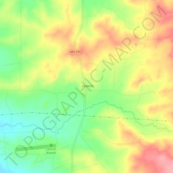 Topografische Karte Lindrith, Höhe, Relief