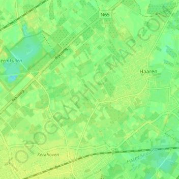 Topografische Karte Kerkeind, Höhe, Relief