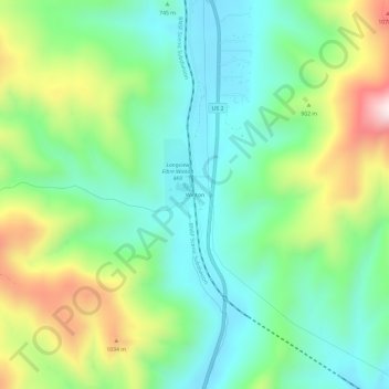 Topografische Karte Winton, Höhe, Relief