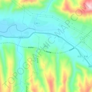 Topografische Karte 南坪, Höhe, Relief