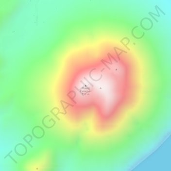 Topografische Karte Mount Camiguin, Höhe, Relief