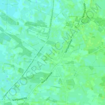 Topografische Karte De Hooge Wegen, Höhe, Relief