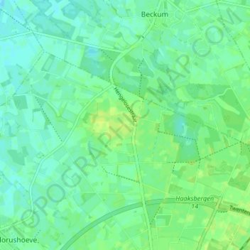 Topografische Karte Stepelo, Höhe, Relief