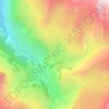 Topografische Karte Cabanes de la Terce, Höhe, Relief