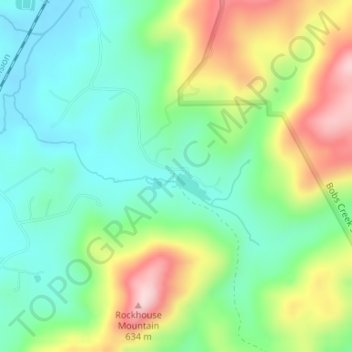Topografische Karte Structure Number Six B Dam, Höhe, Relief