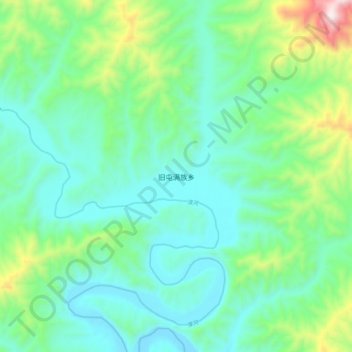 Topografische Karte 旧屯满族乡, Höhe, Relief