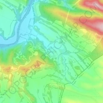 Topografische Karte Javier, Höhe, Relief