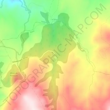 Topografische Karte Ramilo, Höhe, Relief