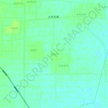 Topografische Karte 中古村, Höhe, Relief