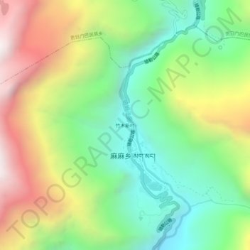 Topografische Karte 竹木新村, Höhe, Relief