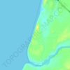 Topografische Karte Jampore Beach, Höhe, Relief