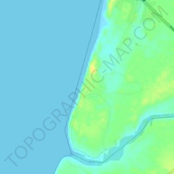 Topografische Karte Jampore Beach, Höhe, Relief