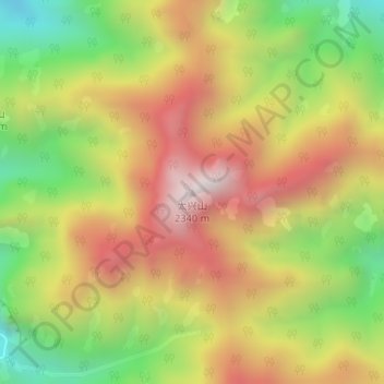 Topografische Karte 太兴山, Höhe, Relief