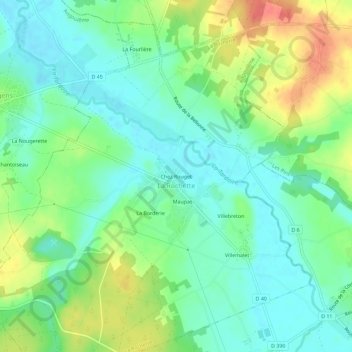 Topografische Karte Chez Rouget, Höhe, Relief