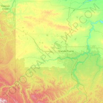 Topografische Karte Wembley (town), Höhe, Relief