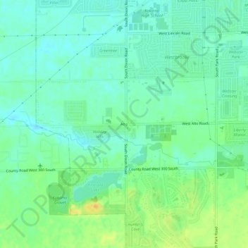 Topografische Karte Alto, Höhe, Relief