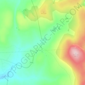 Topografische Karte Kiilopää, Höhe, Relief