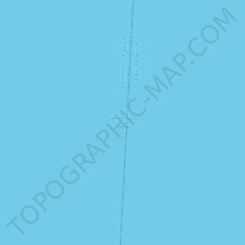 Topografische Karte Vermilion Bay, Höhe, Relief