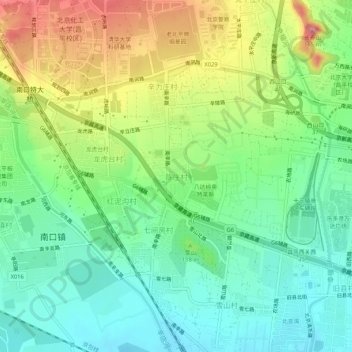 Topografische Karte 陈庄村, Höhe, Relief