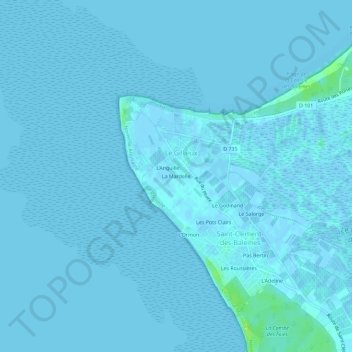 Topografische Karte La Mardelle, Höhe, Relief