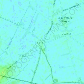 Topografische Karte Hennuin, Höhe, Relief