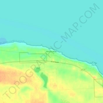 Topografische Karte Manitou Beach, Höhe, Relief