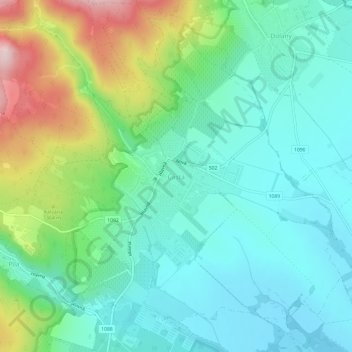 Topografische Karte Častá, Höhe, Relief