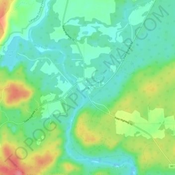 Topografische Karte Lily, Höhe, Relief