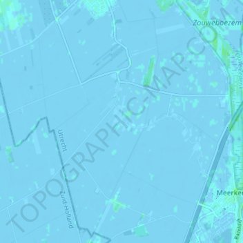 Topografische Karte Broek, Höhe, Relief