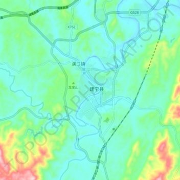 Topografische Karte 濉溪镇, Höhe, Relief