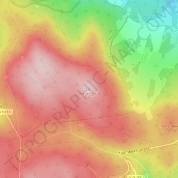 Topografische Karte Morgenleithe, Höhe, Relief