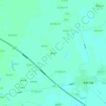 Topografische Karte 崔庄村, Höhe, Relief