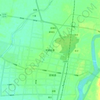 Topografische Karte 郯城, Höhe, Relief