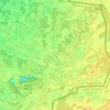 Topografische Karte Ratum, Höhe, Relief