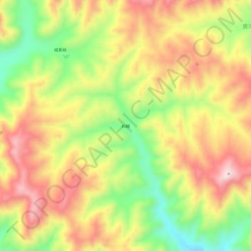 Topografische Karte 料眼, Höhe, Relief