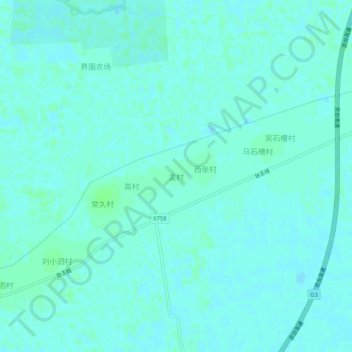 Topografische Karte 孟村, Höhe, Relief