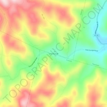 Topografische Karte East Orange, Höhe, Relief