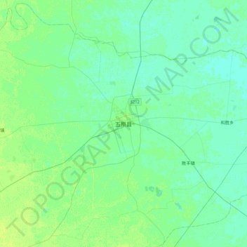 Topografische Karte 五原县, Höhe, Relief