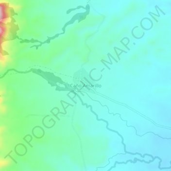 Topografische Karte Caño Amarillo, Höhe, Relief